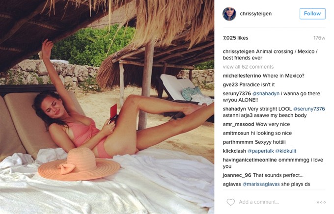 Спокойные выходные Крисси Тейген в Мексике