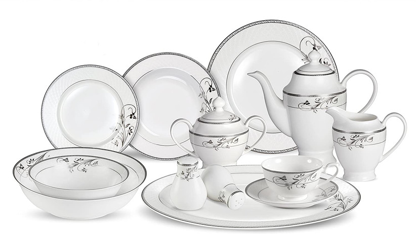 silver dinnerware set
