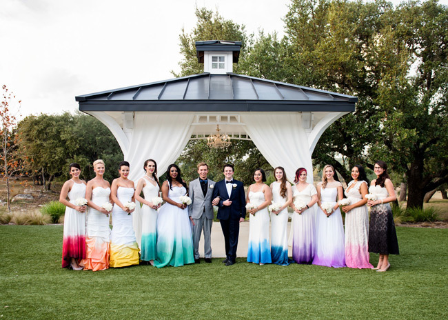 Идеи однополой свадьбы | Радужные платья для подружек невесты