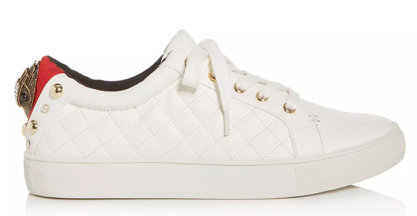 pearl accented white sneakers