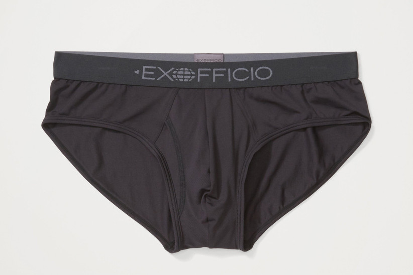 Черные трусы ExOfficio с логотипом на поясе