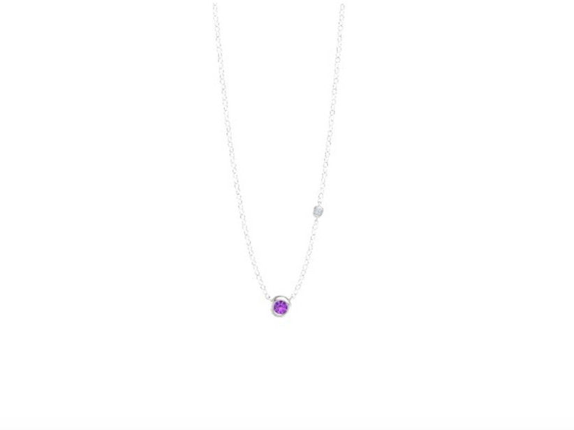 amethyst and diamond necklace