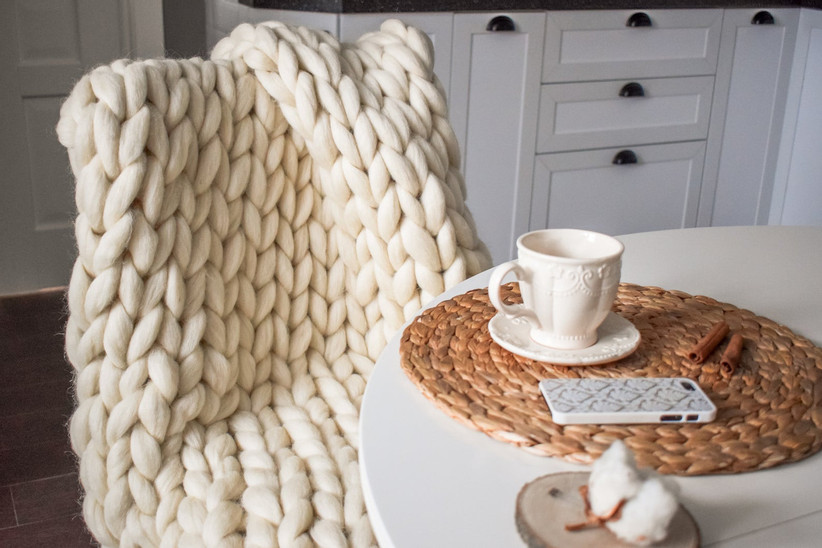 knit wool blanket