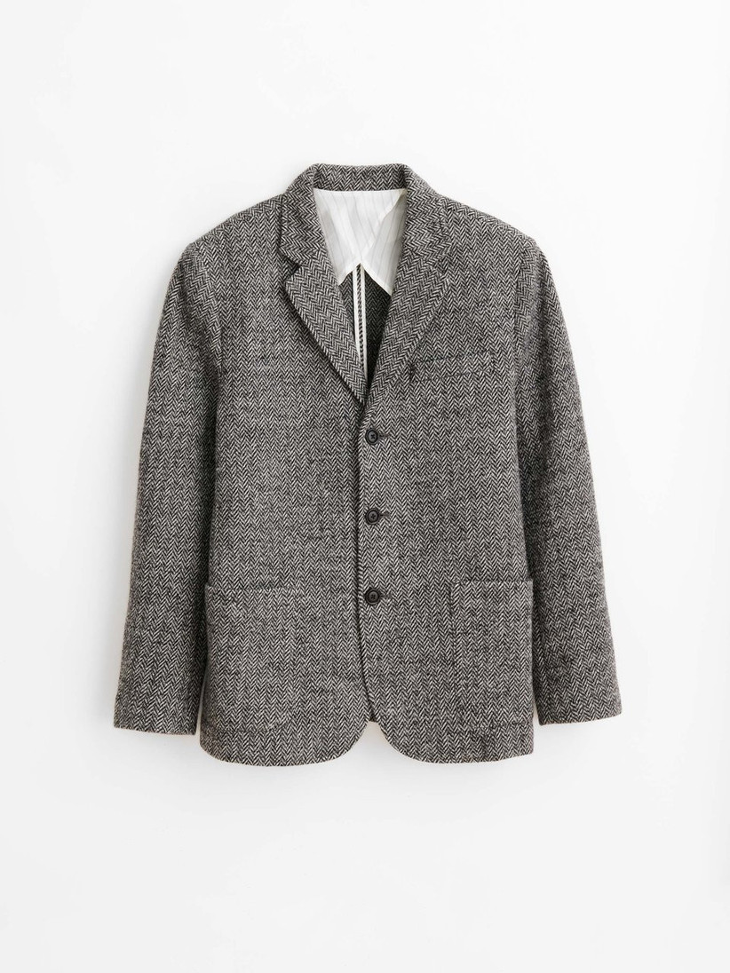 gray wool blazer