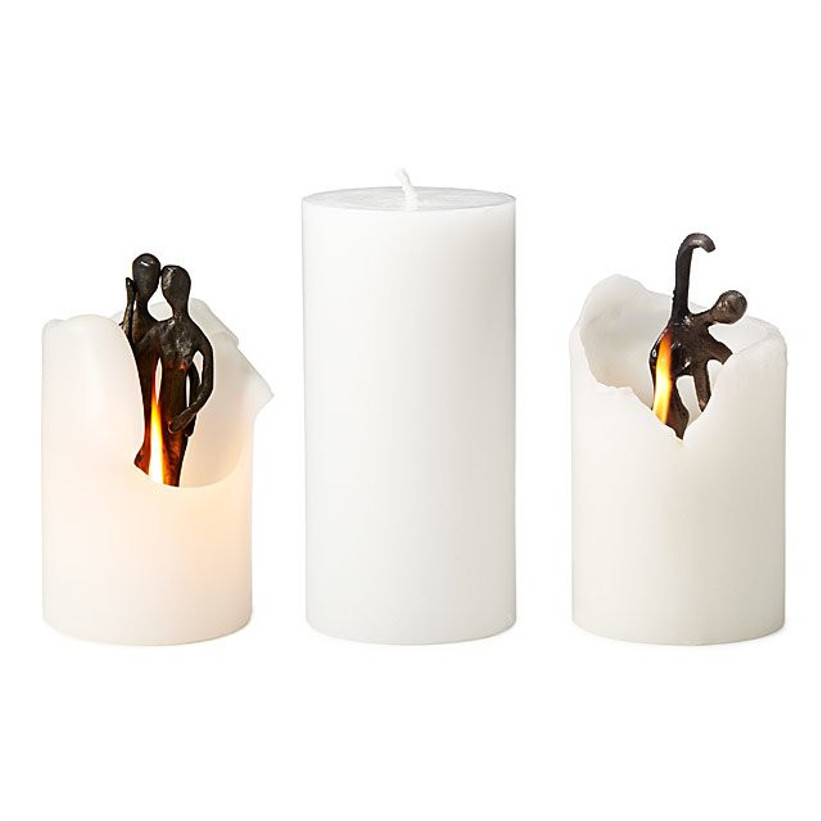 iron figures candles