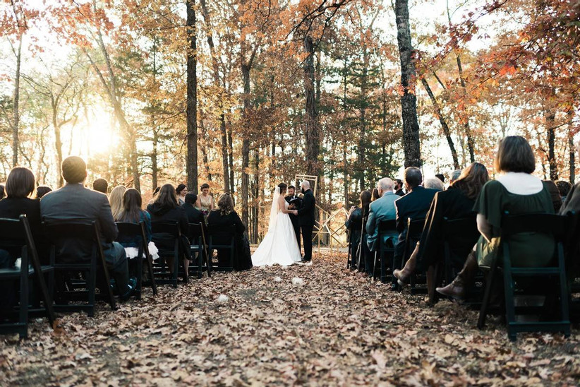 autumn forest wedding ceremony