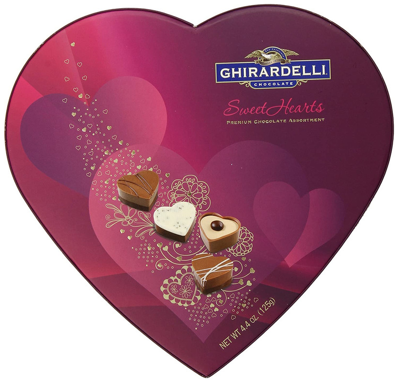 heart shaped chocolate gift box