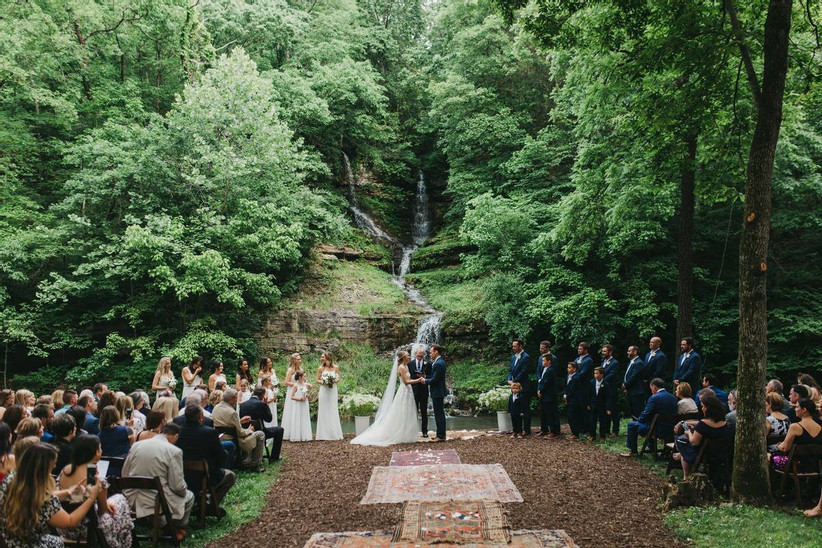waterfall wedding ceremony