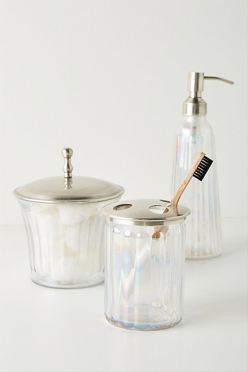 glass bathroom cannisters