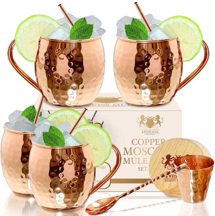copper moscow mule set