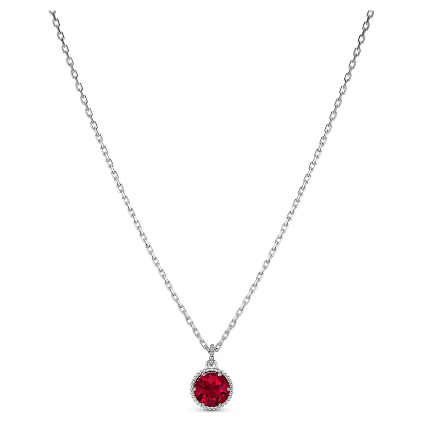 ruby pendant necklace with diamond halo