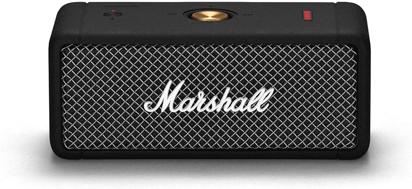 black marshall portable speaker