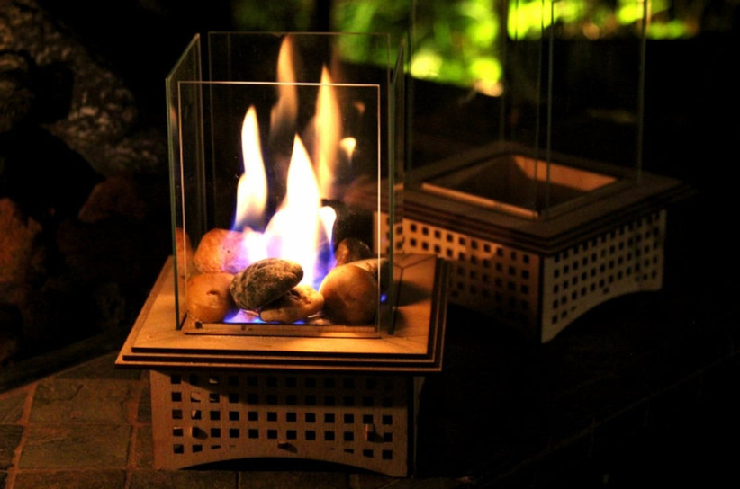 square tabletop fireplace