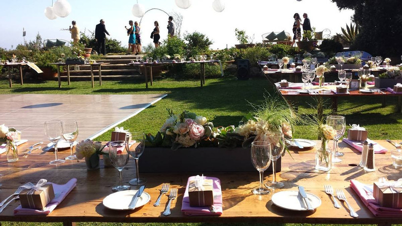 outdoor wedding reception