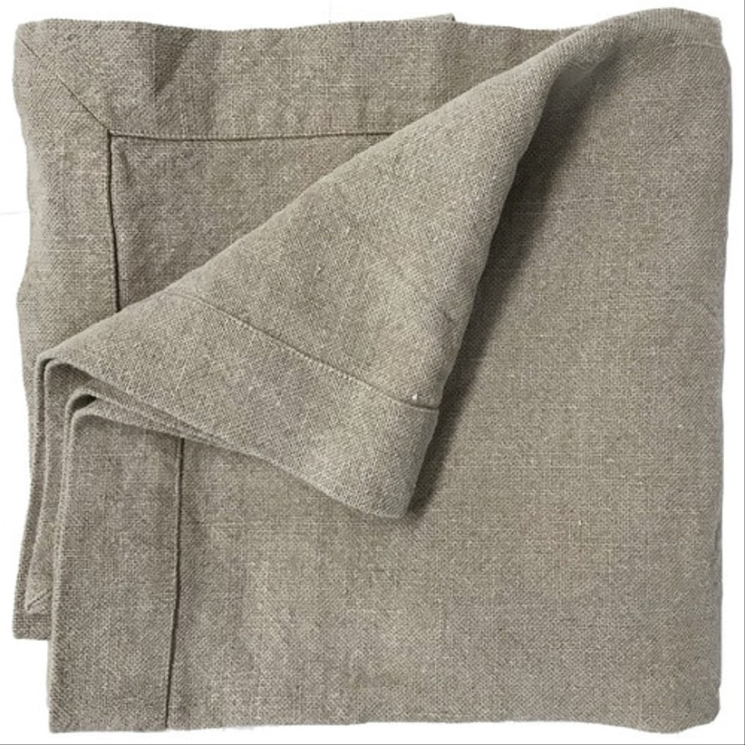 gray linen towel