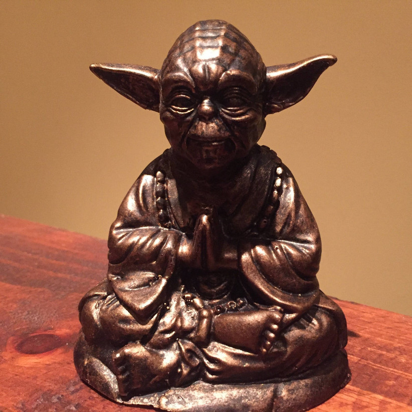 bronze yoda sculpture
