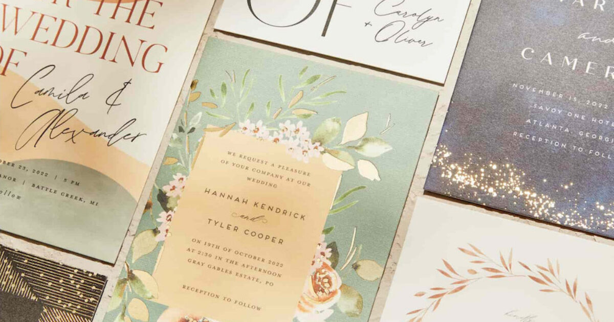 Коллекция свадебных приглашений 2021 Minted x BHLDN