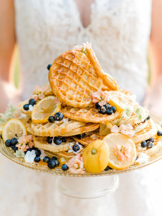 Brunch Wedding with a Waffle Wedding Cake