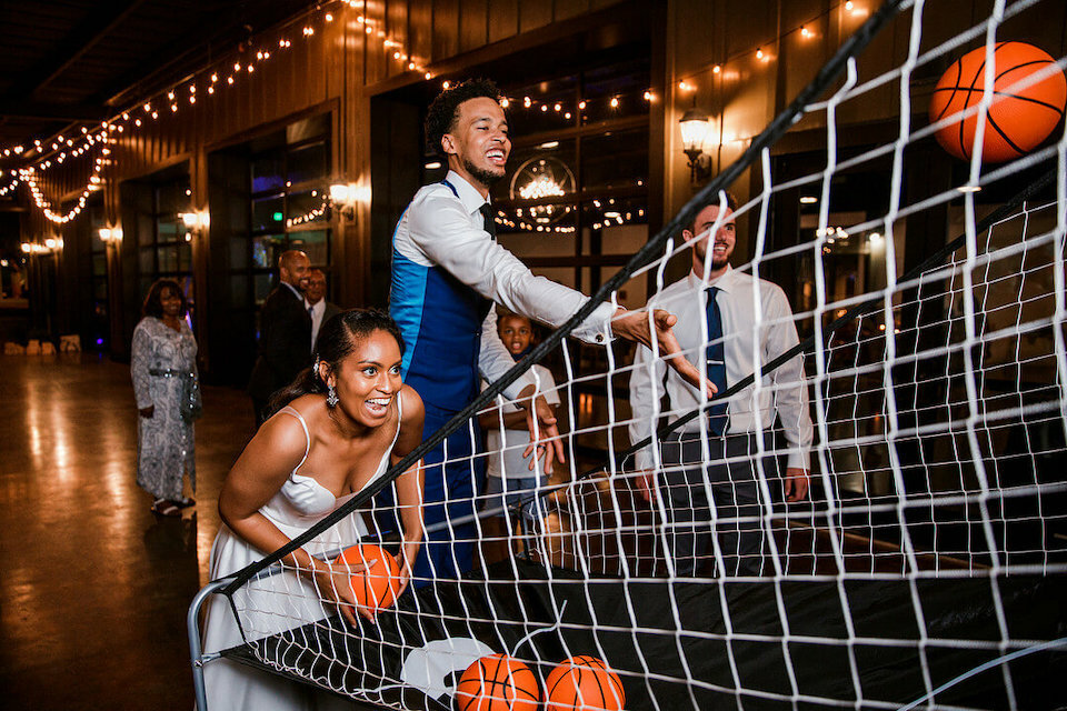 Play arcade games at your nontraditional wedding reception