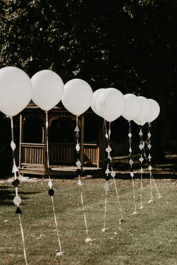свадебные ворота с воздушными шарами