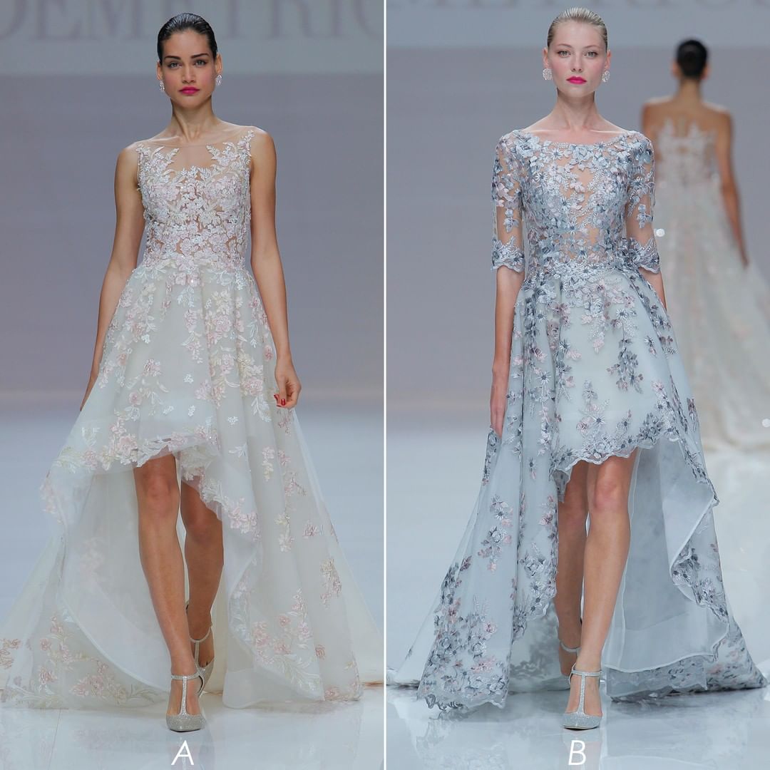 Асимметричное свадебное платье - фото 5