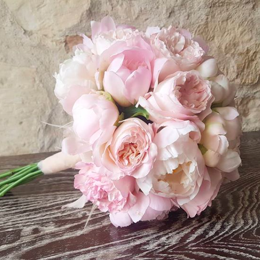 Свадебный букет из розовых цветов - фото 2