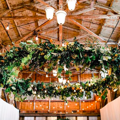 Свадебные украшения под потолком — фото 1
