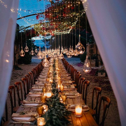 Свадебные украшения под потолок — фото 15