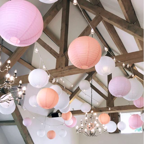 Свадебные украшения под потолок — фото 19