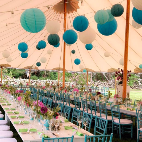 Свадебные украшения под потолок — фото 22