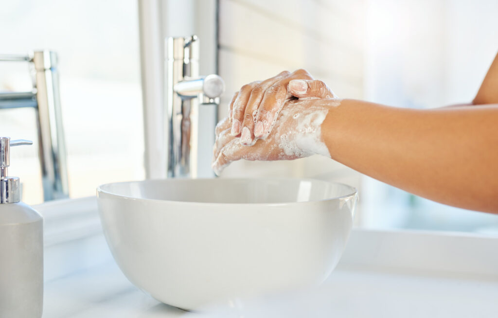 сухие руки мытье рук