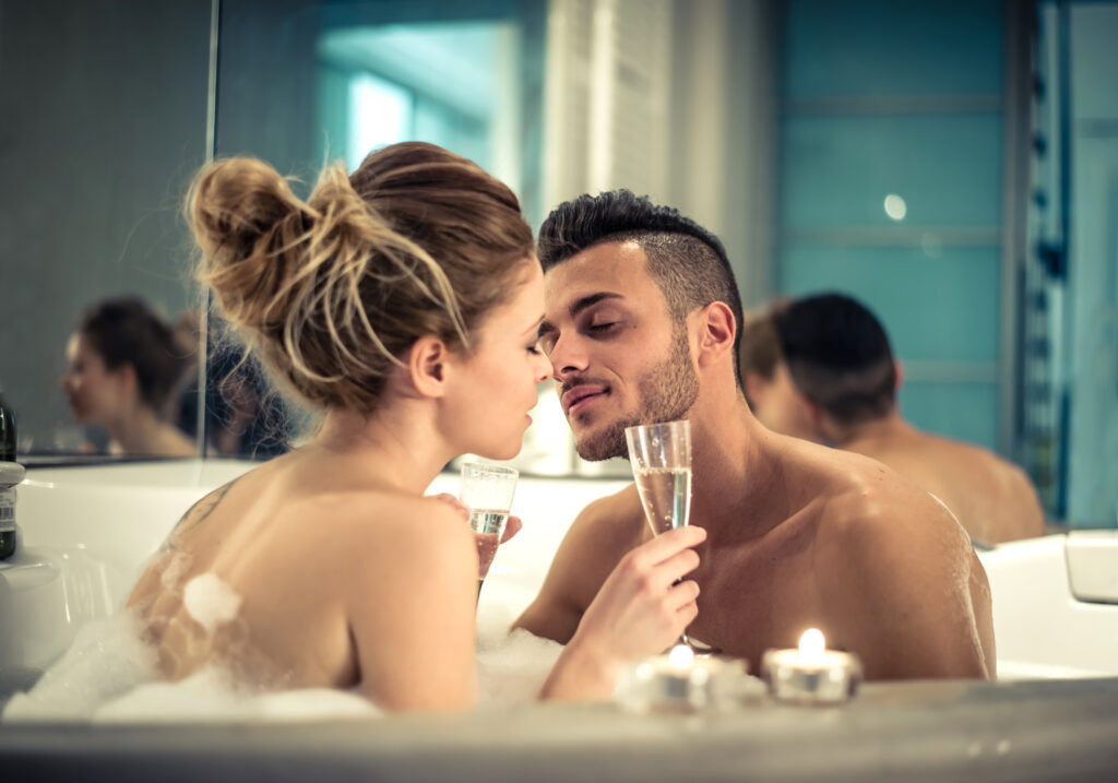 романтическая ванна в день святого валентина